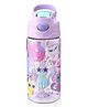 Smiggle Leak-Proof Water Bottle With Cat Print 430ml - Lilac