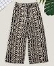 Pantaloons Junior Rayon Woven Geometric Printed Palazzo - Tofu White