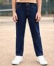 Pine Kids Woven Full Length Washed Denim Jeans - Navy Blue
