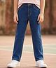 Pine Kids Woven Full Length Washed Denim Jeans - Navy Blue