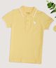 Pantaloons Junior Cotton Knit  Half Sleeves Dinosaur Printed  Polo Tee - Yellow