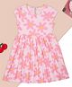 Pantaloons Junior Cotton Knit Half Sleeves Daisy Printed Dress - Pink