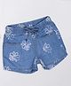 Pantaloons Junior Cotton Woven Floral Printed Shorts - Blue