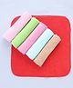 Bahyhug Cotton Knit Solid Hand & Face Towel Pack Of 6 L 25.4 x B 25.4 cm - Multi Color