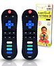 ZoZoBaa TV Remote Silicone Teether for Babies, Teething Toys for Babies, BPA Free, Pain-Relief, Non-Toxic, 100% Food Grade (Black) Pack of 2
