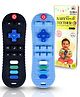 ZoZoBaa TV Remote Silicone Teether for Babies, Teething Toys for Babies, BPA Free, Pain-Relief, Non-Toxic, 100% Food Grade (Black and Blue) Pack of 2