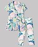 Enfance Core Cotton Knit Top & Pant Co-Ord Set With T-Shirt & Floral Print - Pink