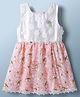 Enfance Core Cotton Woven Dress Sleeveless Flower Print & Applique Detailed Peach 6-12 Months