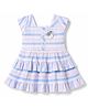 Enfance Core Cotton Woven Half Sleeves Striped Frock Blue 2-3 Years