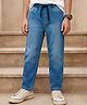 Pine Kids Denim Woven Full Length Washed Jeans - Sky Blue
