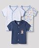 OHMS Single Jersey Knit Half Sleeves Jhablas With Animal Print Pack of 3 - Multicolor