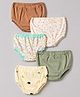 OHMS Single Jersey Knit Panties With Floral Print Pack of 5 - Multicolor