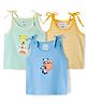 OHMS Single Jersey Knit Sleeveless Striped & Animal Printed Slips Pack of 3 - Multicolor