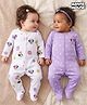 Babyhug Disney Interlock Knit Full Sleeves Sleepsuits With Minnie Mouse Graphics Pack of 2 - Multicolor