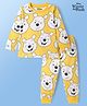 Babyoye Disney Single Jersey Knit Full Sleeves T-Shirt & Pyjama Co-ord Night Suit with Winnie The Pooh Print - Yellow
