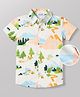 Mark & Mia Cotton Woven Tree Printed Shirts Half Sleeves Multicolor 6-7 Years