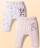Babyhug Disney 100% Cotton Knit Full Length Diaper Leggings With Disney Characters Graphics Pack Of 2 - Multi Color