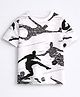 Googo Gaaga Cotton Knit Half Sleeves Sport Theme Printed Tee - White
