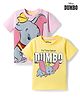 Babyoye Disney Single Jersey Knit T-Shirts Half Sleeves with Dumbo Graphics Pack of 2 Multi Color 3-4 Years