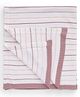 I Bears Knitted Striped Towel L 95 x B 80 cm -White & Pink