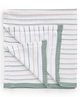 I Bears Knitted Striped Towel L 95 x B 80 cm - White & Green