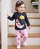 Babyoye Disney Single Jersey Knit Full Sleeves T-Shirt & Pyjama Night Suit with Minnie Mouse Graphics - Multicolor