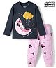 Babyoye Disney Single Jersey Knit Full Sleeves T-Shirt & Pyjama Night Suit with Minnie Mouse Graphics - Multicolor