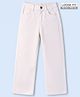 Pine Kids Denim Woven Full Length Washed Jeans - White