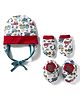 OHMS Single Jersey Knit Cap Mitten & Booties With Vehicle Print Multicolor - Diameter 10 cm