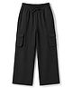Doreme Knitted Full Length Solid Track Pants - Black
