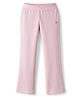 Doreme Knitted Full Length Flared Lounge Pant With Logo Print - Pink