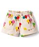 Doreme Sinker Knit Above Knee Length Shorts With Ice Cream Print - Multicolor