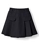 Doreme Sinker Knit Above Knee Length Solid Skorts - Black