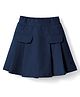 Doreme Sinker Knit Above Knee Length Solid Skorts - Navy Blue