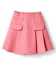 Doreme Sinker Knit Above Knee Length Solid Skorts - Pink