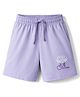 Doreme Sinker Knit Above Knee Length Shorts With Text & Cycle Print - Mauve