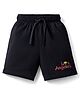 Doreme Sinker Knit Above Knee Length Shorts With Los Angeles Print - Black