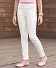 Pine Kids Woven Full Length Washed Denim Jeggings - White