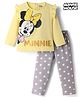 Babyoye Disney Single Jersey Knit Full Sleeves T-Shirt & Pyjama Night Suit with Minnie Mouse Print - Multicolor