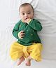Tiber Taber Cotton Woven Full Sleeves Abstract Printed Kurta & Dhoti Set - Green