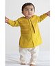 Tiber Taber Cotton Woven Full Sleeves Abstract Embroidered Kurta & Pyjama Set - Green