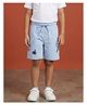 Kaboosh Cotton Knit Gaming  Console Printed Cargo Style Shorts - Light Blue