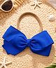 Knotty Ribbons Bow Applique Detailed Headband - Blue