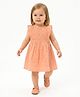 Creative Kids Cotton Woven Sleeveless Schiffli Embroidered  Dress - Pink