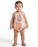 Creative Kids Cotton Woven Sleeveless Tulips Printed Onesie - Multi Colour