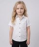 Creative Kids Cotton Woven Half Sleeves Solid Shirt - White