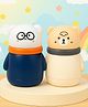 The Cheeky Kidzz Pack of 2 Baby Portable Skin Care Powder Puff With Box Holder Cute Cartoon Container For New Born & Kids Face And Body (BEIGE)