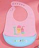 The Cheeky Kidzz Baby Silicone Feeding Bib With Adjustable Strap Waterproof Easy Stain Proof No Bad Odour | BPA Free/Soft Material Bibs with Tray/Food Catcher 6 Months To 3 Years (BABY PINK)