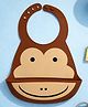 The Cheeky Kidzz Baby Silicone Feeding Bib With Adjustable Strap Waterproof Easy Stain Proof No Bad Odour | BPA Free/Soft Material Bibs with Tray/Food Catcher 6 Months To 3 Years (BROWN)