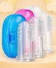 The Cheeky Kidzz Pack of 3 Baby Silicone Soft Bristles Finger Tooth Brush With Tongue Cleaner Back And Case BPA Free